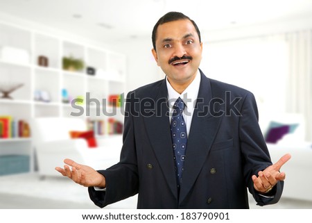Closeup portrait of handsome man in official dress  looking surprised, shocked, stunned with hands up in air and open mouth, isolated on white background with copy space
