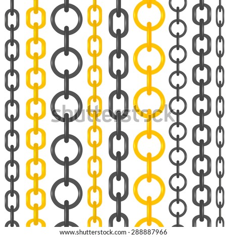 Vector Set of Different Chains Isolated on White Background