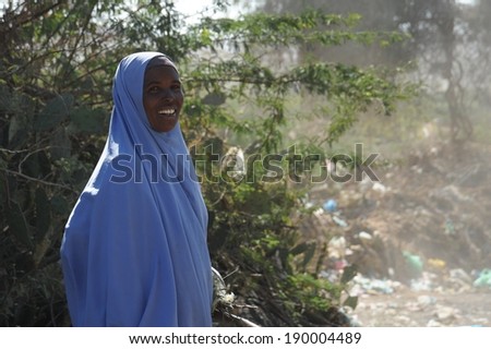 HARGEISA, SOMALIA - JANUARY 8, 2010: Somalis in the streets of the city of Hargeysa. City in Somalia,  capital of  unrecognized state of Somaliland. Much of the population lives in poverty.