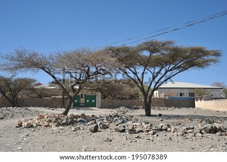 BORAMA, SOMALIA - JANUARY 13, 2010: City of Borama in North-West Somalia. Located near the border with Ethiopia. Much of the population lives in poverty.