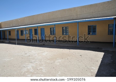 BORAMA, SOMALIA - JANUARY 13, 2010: Annalena school for the deaf and blind   in the city of Borama in North-West Somalia. Located near the border with Ethiopia. The school has a poor funding.