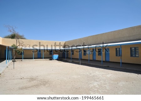BORAMA, SOMALIA - JANUARY 13, 2010: Annalena school for the deaf and blind   in the city of Borama in North-West Somalia. Located near the border with Ethiopia. The school has a poor funding.