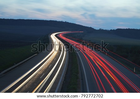 evening highway, night highway