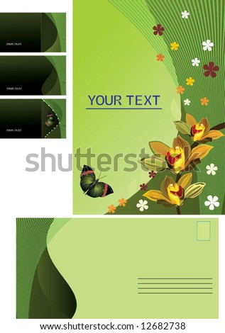 business letter background. usiness card, letter