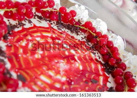 delicious colorful fancy cakes with different fruits