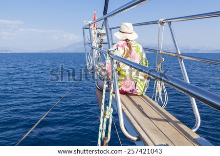 woman on boat trip