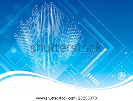 Layered Architecture on Stock Vector   Abstract Architecture Blueprint Design  Vector Layered