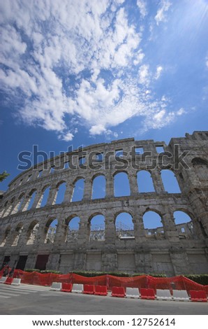 Roman arena in Pula, Croatia, Istria region