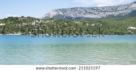 Lake of Sainte-Croix in Verdon Natural Park, South-eastern France