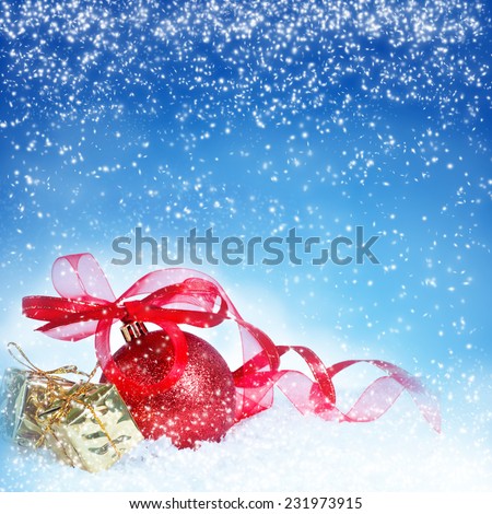 Fabulous Christmas and New Year snow background