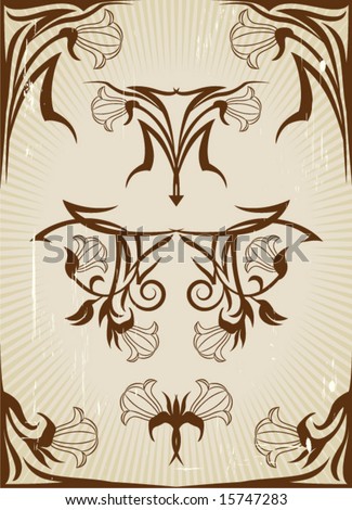 Art Nouveau Designs. stock vector : Art Nouveau