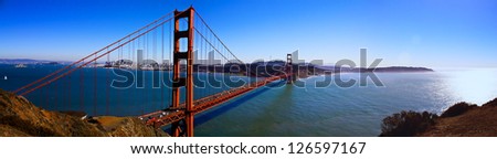 Bay Area Golden Gate Bridge Panorama
