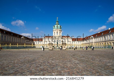 The Carlottenburg Palace in Berlin with tourists, Germany