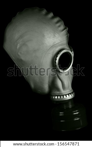 gas mask isolated on black