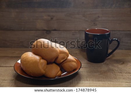 delicious biscuits on a wooden tabletop