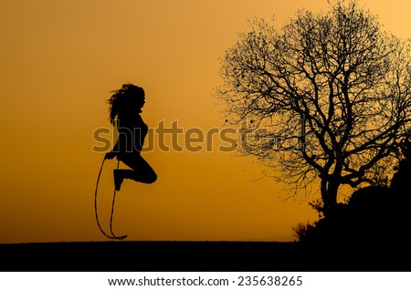 silhouette jump rope