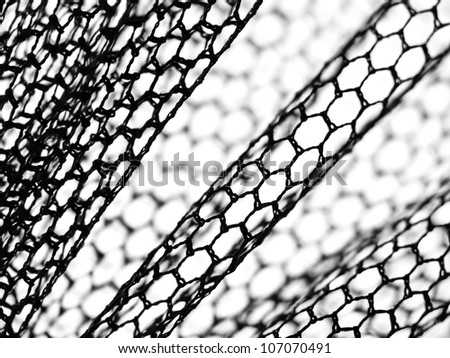 Black mesh on white