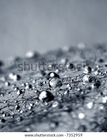 water, drops, thread, wool, silver,  background, grey, abstract, blur, macro