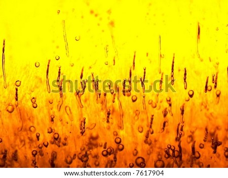 abstract, yellow, black, background, bubbles, air, orange, brown, ice, water, hard, frost, macro