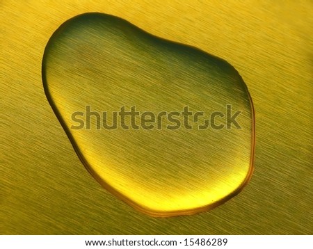 Gold water drops as background