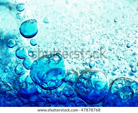 Blue bubbles as background