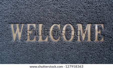 Old welcome doormat ,out door