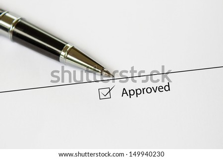pen on paper approved document
