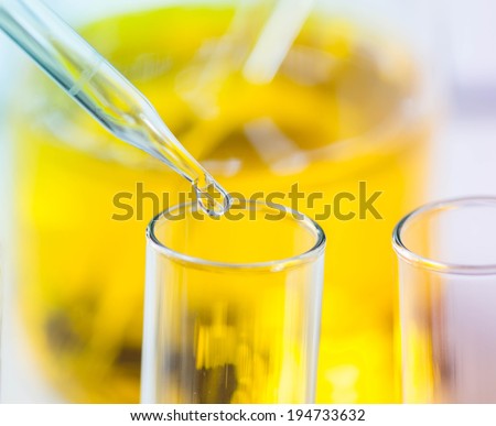 Test tubes closeup ,Laboratory research