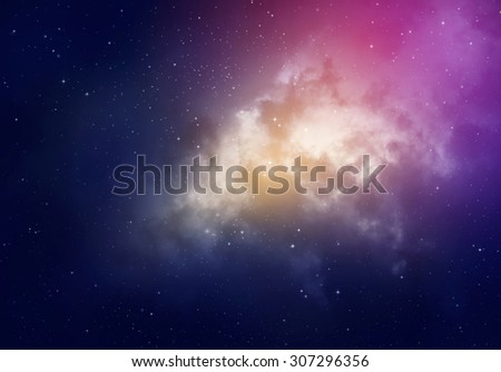Stars in the night sky,blue and purple background.