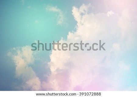 Colorful sky and pastel color with cloud background.
