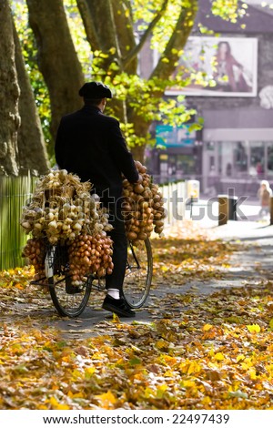 stock-photo-french-man-riding-down-leafy-garden-path-on-bicycle-loaded-with-onions-and-garlic-22497439.jpg