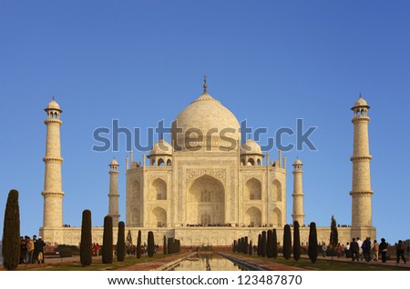 Taj Mahal, a famous historical monument, India