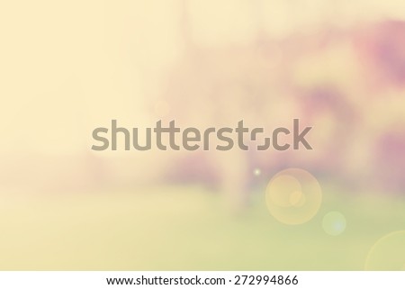 Blurred retro nature background with flare effect, space for text.
