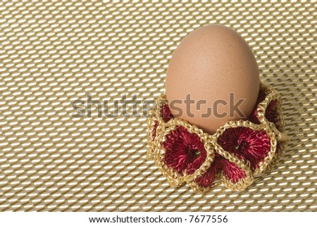 Easter egg on gold