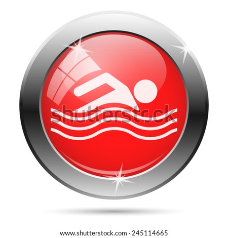 Water sports icon. Internet button on white background.
