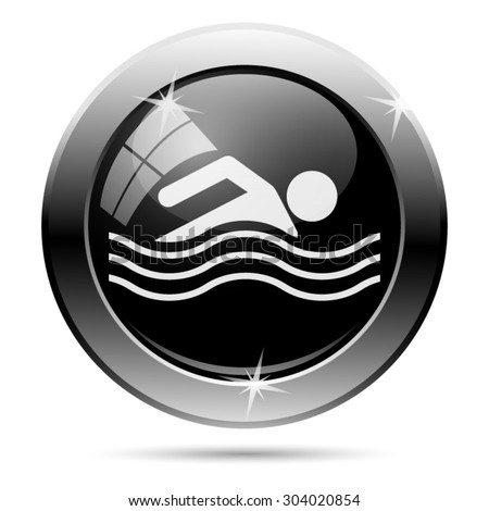 Water sports icon. Internet button on white background. EPS10 vector