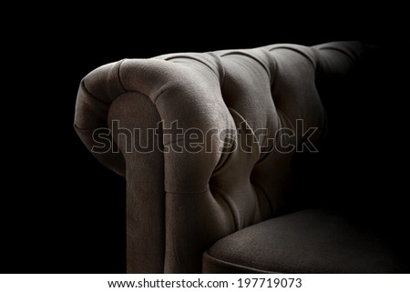 detail of classic upholstered furniture