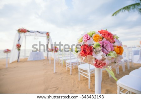 Wedding place on the beach
