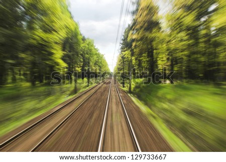 Flying Landscapes through train window