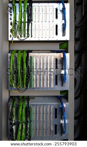 Control panel with relay protection devices