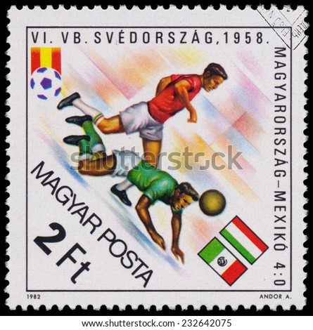 HUNGARY - CIRCA 1982: A stamp printed in Hungary from the 