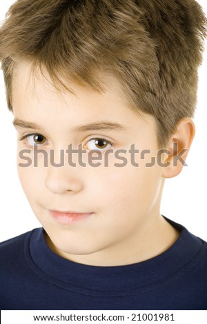 stock photo big portrait of a young beautiful teen boy