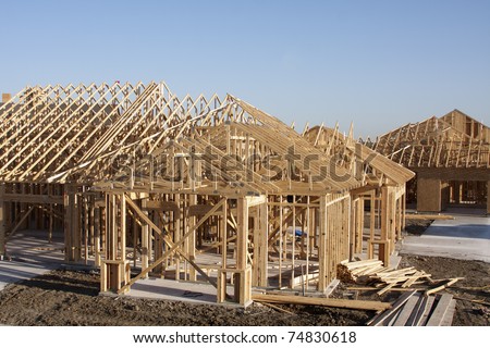 wooden frame for building construction