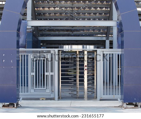 security turnstile outdoor metal controll.