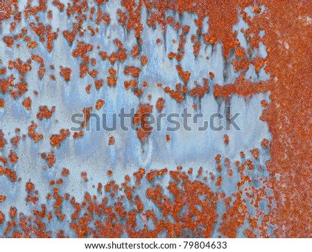 Pits of rust on a metal background