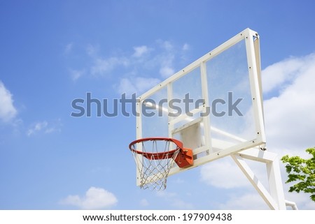 basketball hoop stand at playground in Han-river park