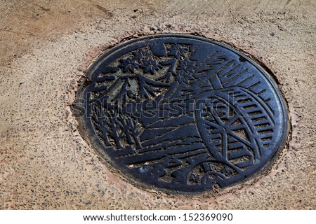 fragment manhole cover in japan
