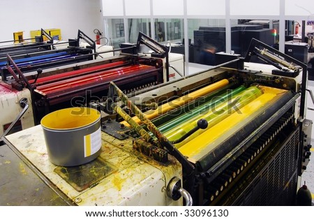 Printing - Offset press. Offset press is a printing machine designed to produce fine quality reproductions.