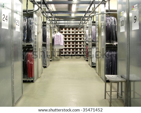 Italian fashion, clothing factory - Warehouse