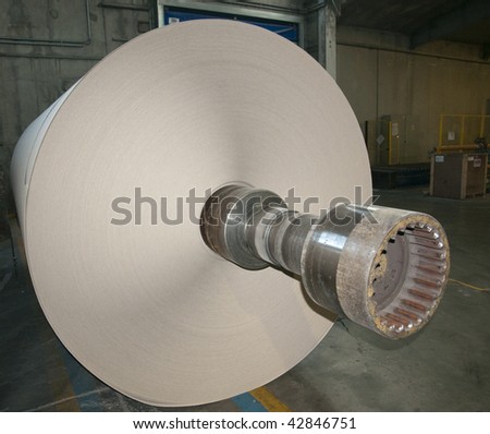 Paper and pulp mill plant - Rolls of cardboard